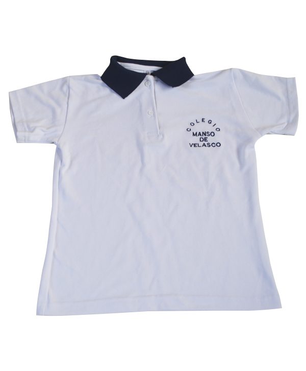Polera piqué blanca Colegio Manso de Velasco